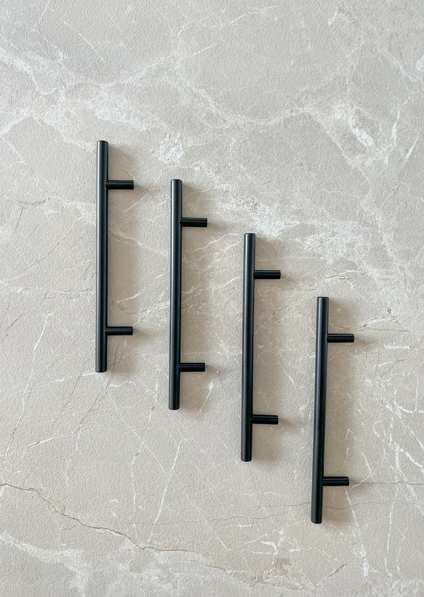 Black knob for kitchen furniture and cabinets