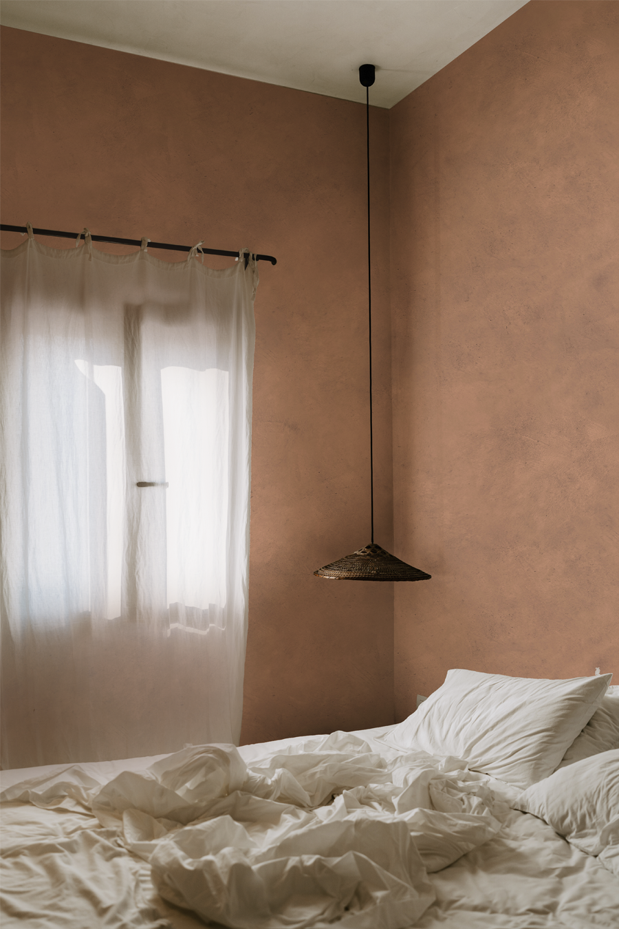 Lime Wash Terracotta Tapete