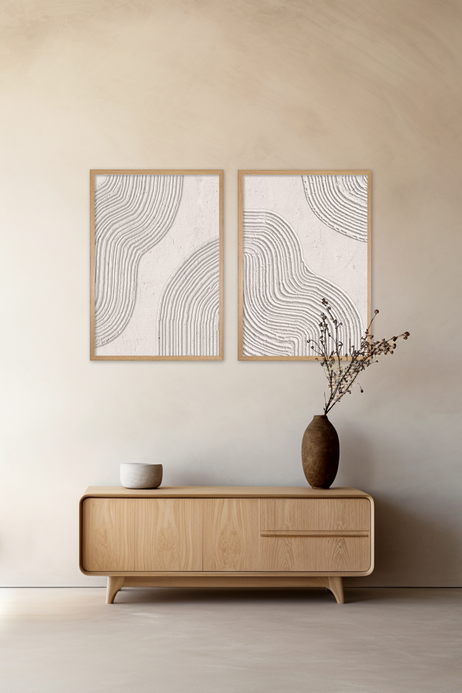 Organisches Kunst-Diptychon