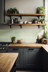 Mermaid Tiles (Verde) - 10 Baldosas Adhesivas 3D