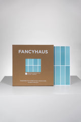 Vertical Tiles (Azul claro) - 10 Baldosas Adhesivas 3D