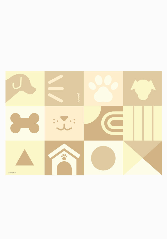 Guau Mustard - Alfombrilla para perros personalizada