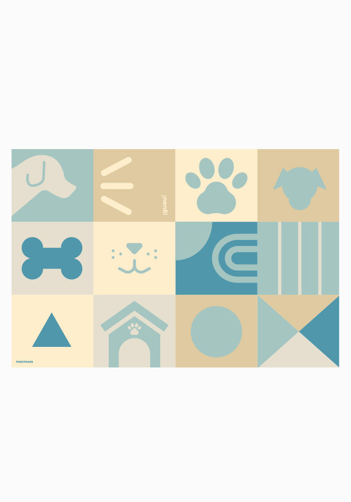 Guau Blue - Alfombrilla para perros personalizada