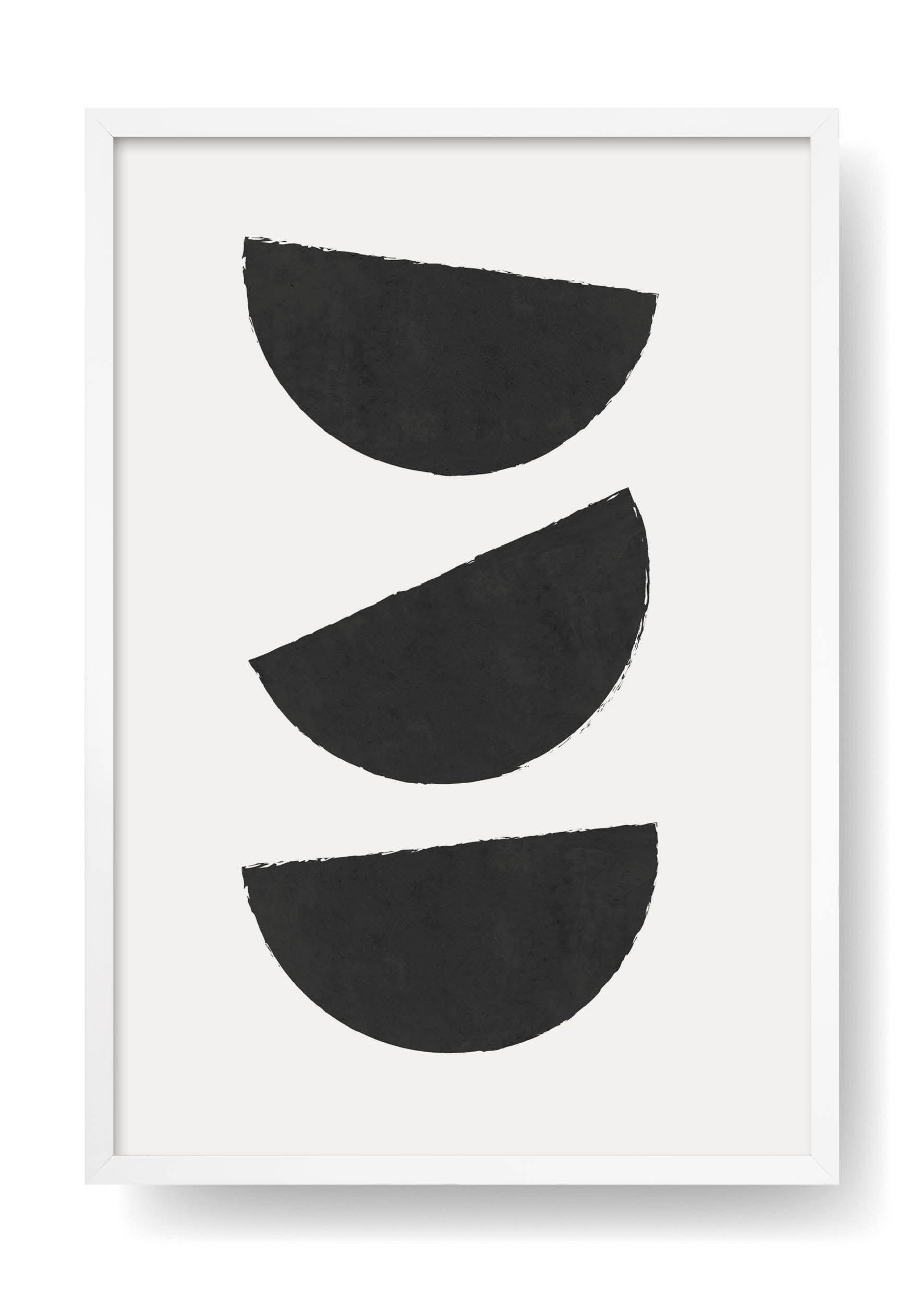 Póster Black Three Moons Geo Art