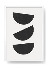 Póster Black Three Moons Geo Art