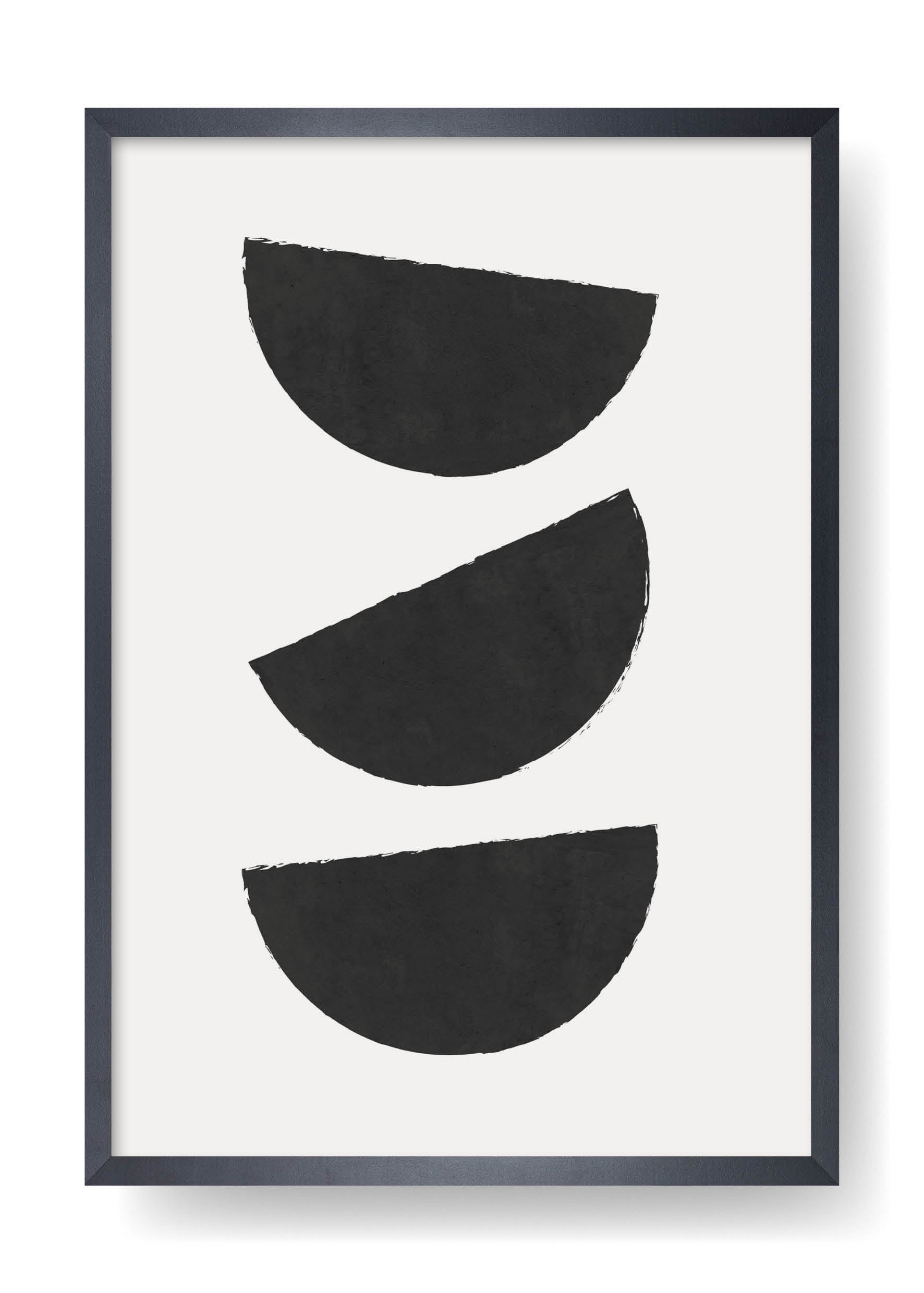 Póster Black Three Moons Geo Art