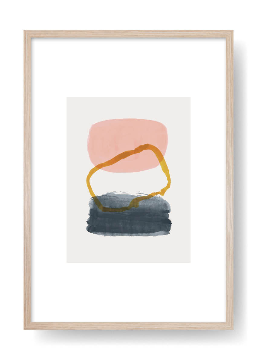 Póster Rose Abstract Paint Art