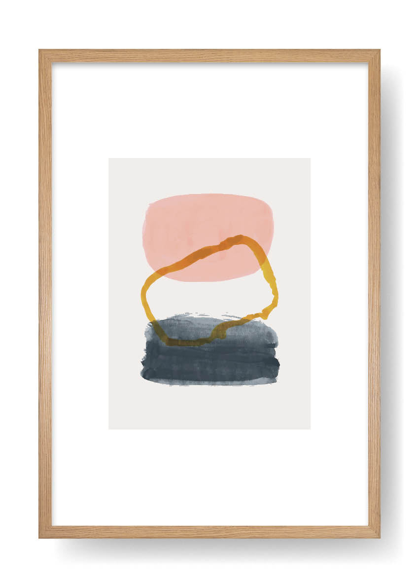 Póster Rose Abstract Paint Art