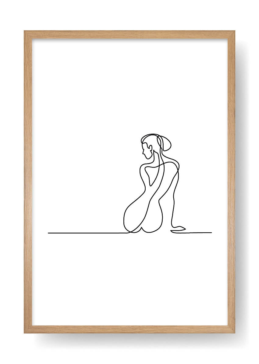Póster Elsa Abstract Line Art