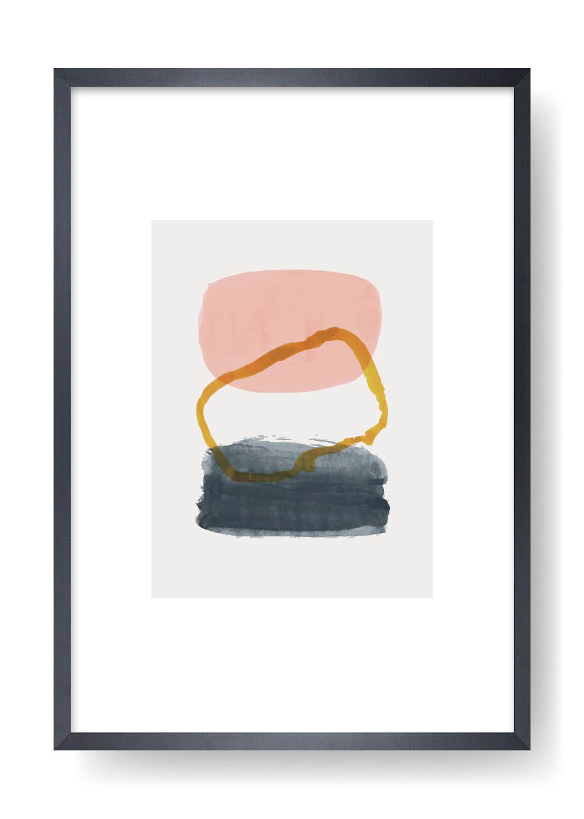 Póster Rose Abstract Paint Art