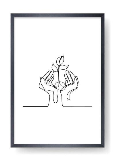 Nature Love Abstract Line Art
