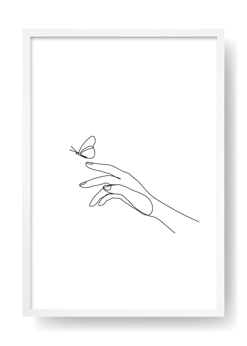 Póster Butterfly Abstract Line Art