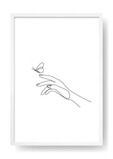 Schmetterling Abstrakt Line Art Poster