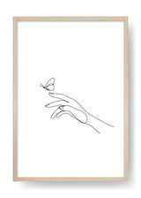 Schmetterling Abstrakt Line Art Poster