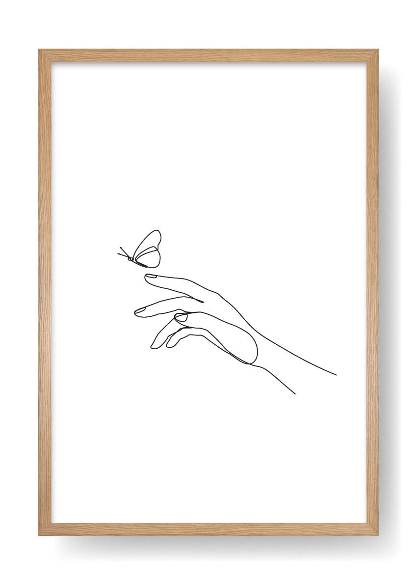 Póster Butterfly Abstract Line Art