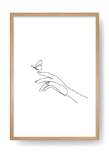 Schmetterling Abstrakt Line Art Poster