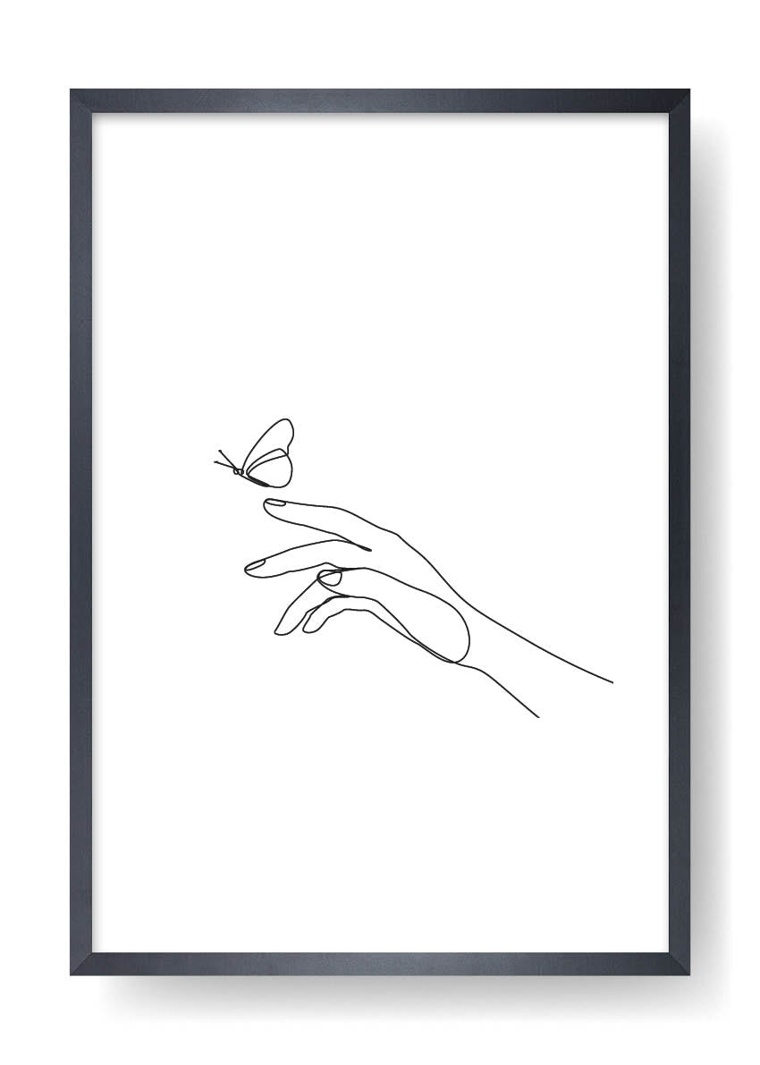 Póster Butterfly Abstract Line Art