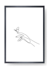 Schmetterling Abstrakt Line Art Poster