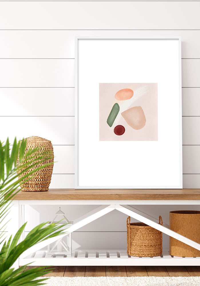 Póster Brunette Abstract Paint Art