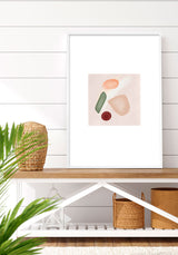 Póster Brunette Abstract Paint Art