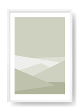 Minimal Green Mountains Art
