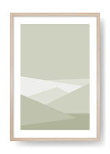 Minimal Green Mountains Art