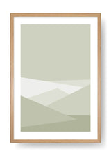 Minimal Green Mountains Art