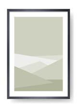 Minimal Green Mountains Art