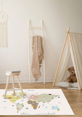 Weltkarte Teppich - Outlet