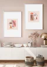 Póster Paula Coloured Abstract Face Art