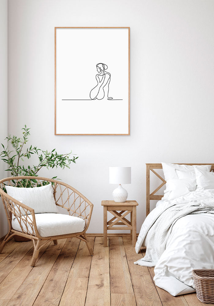 Póster Elsa Abstract Line Art