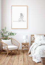 Póster Elsa Abstract Line Art