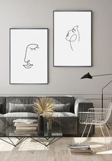 Póster Nora Abstract Face Art