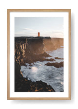 Red Lighthouse On The Cliff