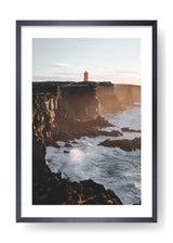 Red Lighthouse On The Cliff