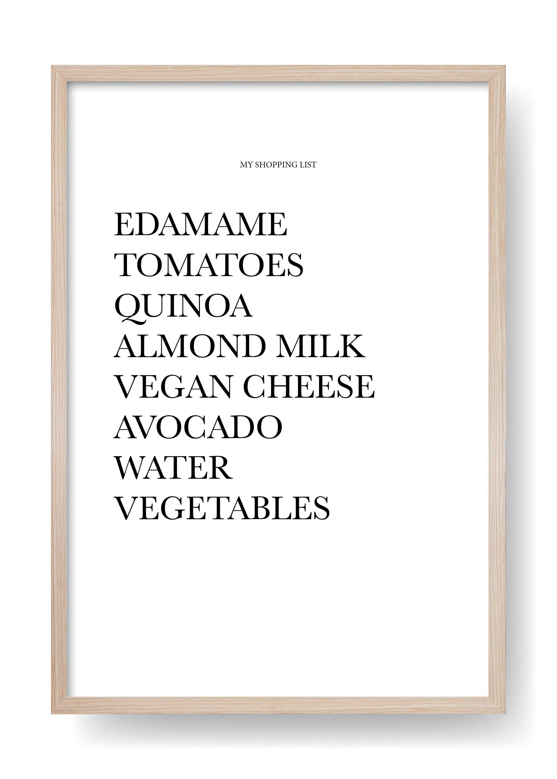 Veggie Shopping List