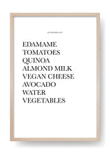 Veggie Shopping List
