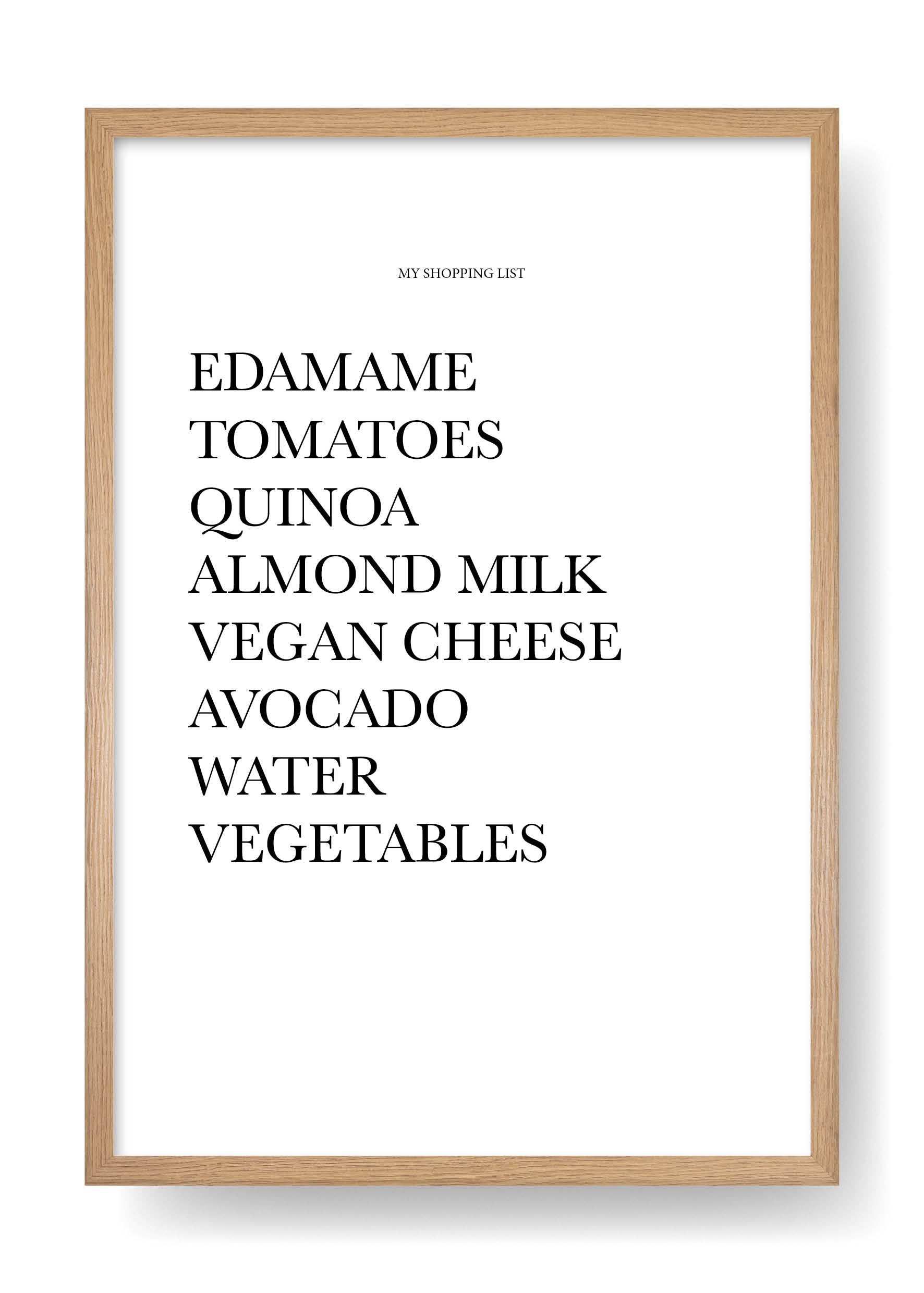 Veggie Shopping List