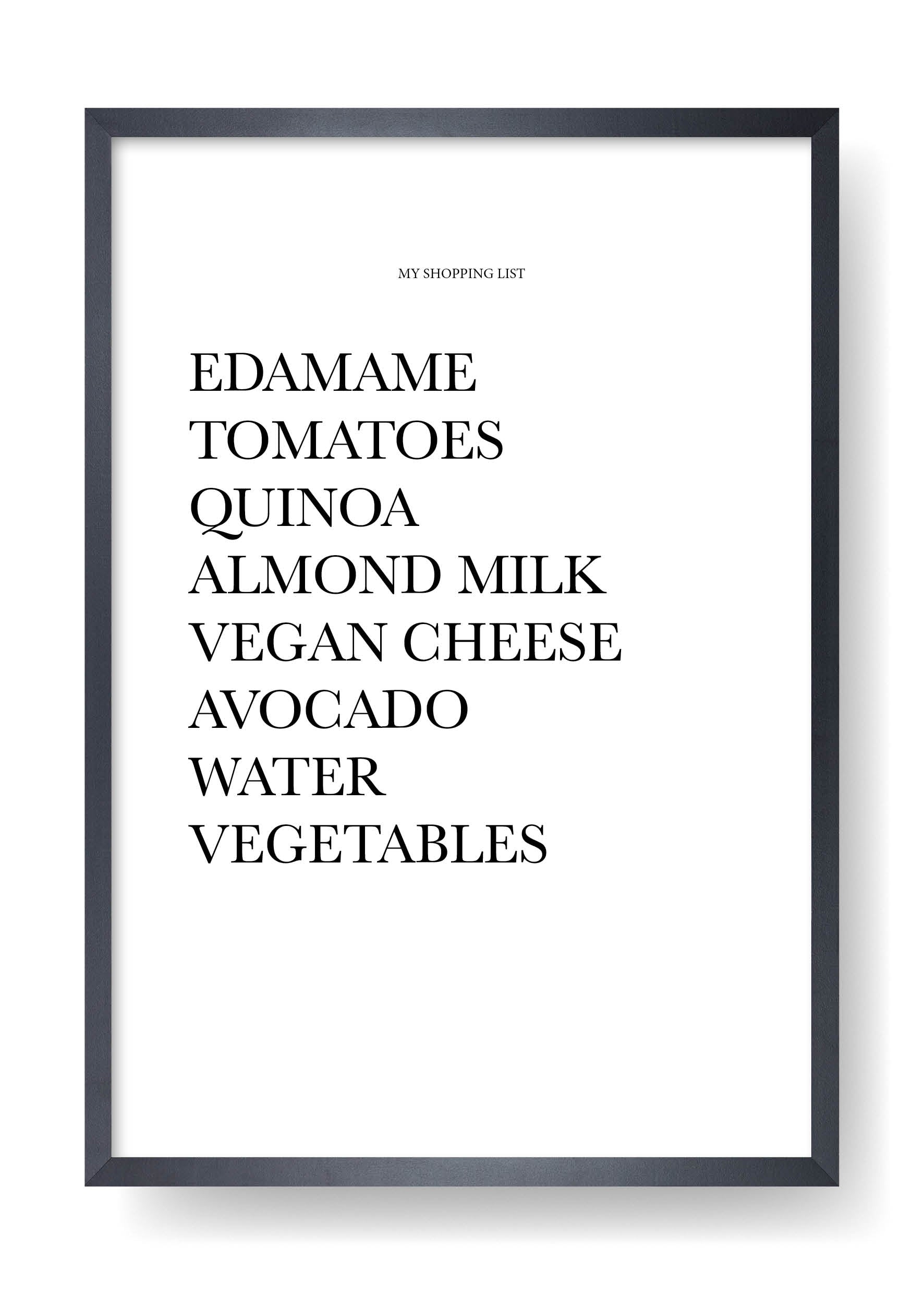 Veggie Shopping List