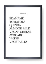 Veggie Shopping List