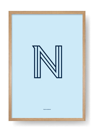 N. Colour Letter Design