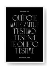 Póster Te Quiero (Black)