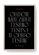 Póster Te Quiero (Black)