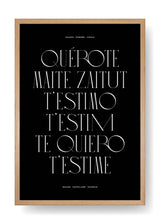 Póster Te Quiero (Black)