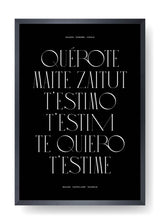 Póster Te Quiero (Black)