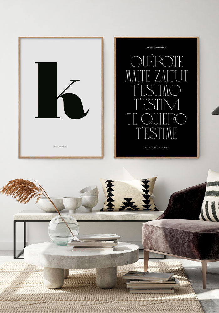 Póster Te Quiero (Black)