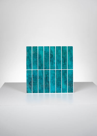 Vertical Tiles (Verde) - 10 Baldosas Adhesivas 3D