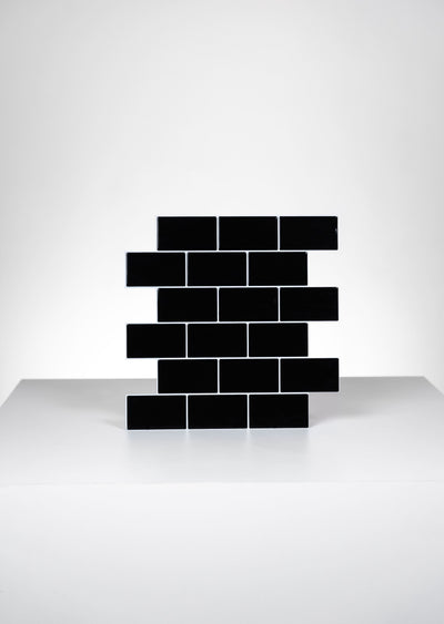 Subway Tiles (Negro) - 10 Baldosas Adhesivas 3D