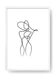 Poster Body Abstract Line Art
