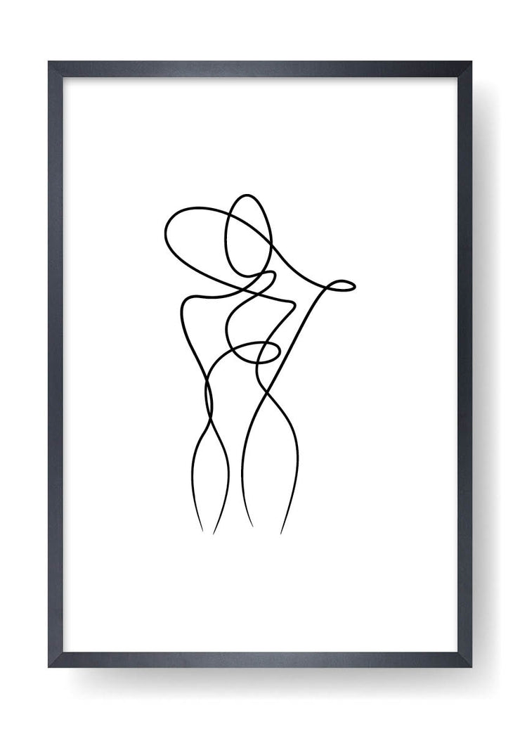 Poster Body Abstract Line Art